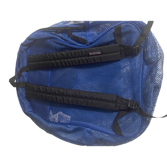 Jansport Mesh Backpack Full Size Book Bag See Through Navy Blue New JS0A2SDG - Picture 3 of 16